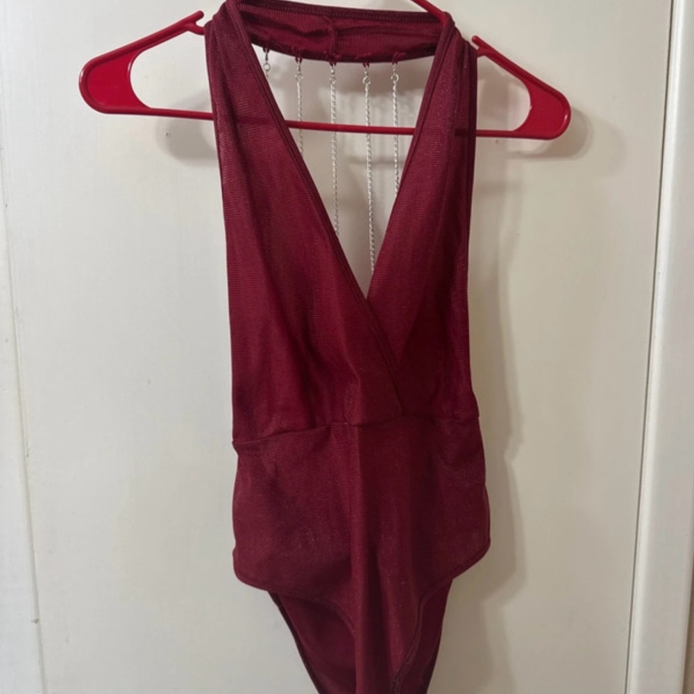 SHEIN Burgundy Kids Bodysuit